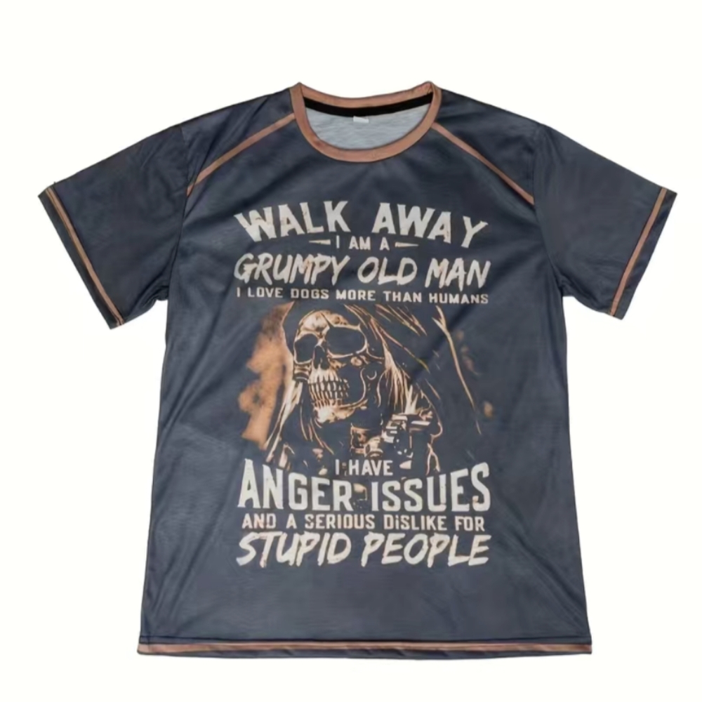 XXSOLDXX   Walk Away I Am A Grumpy Old Man I Love Dogs More Than Humans T-Shirt - Picture 5 of 6